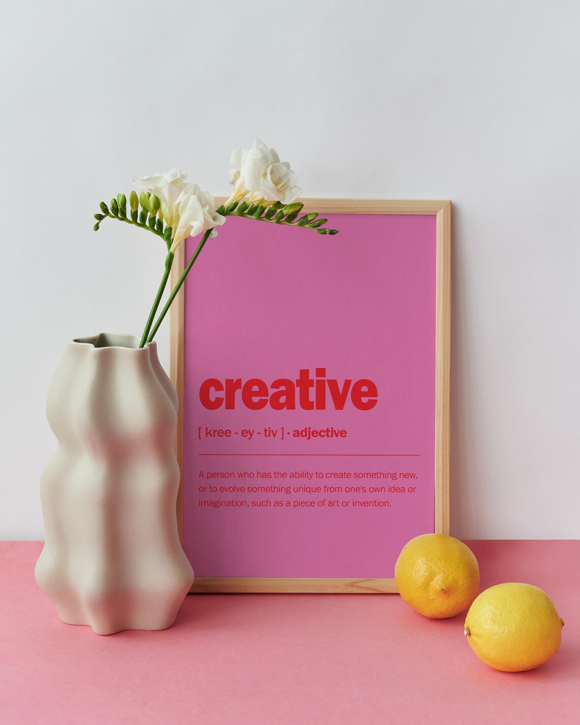 Creative Dictionary Definition Pink Retro Vocabulary Word Art Poster - Image 2