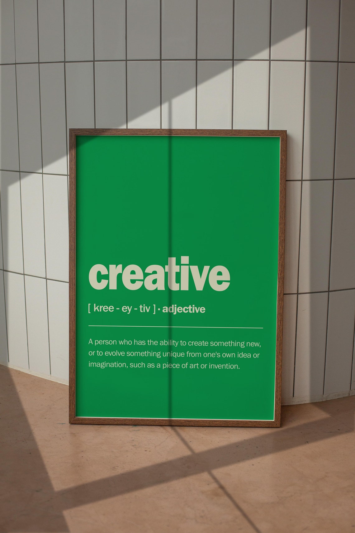 Creative Dictionary Definition Green Minimalist Artist Gift Poster - Image 5