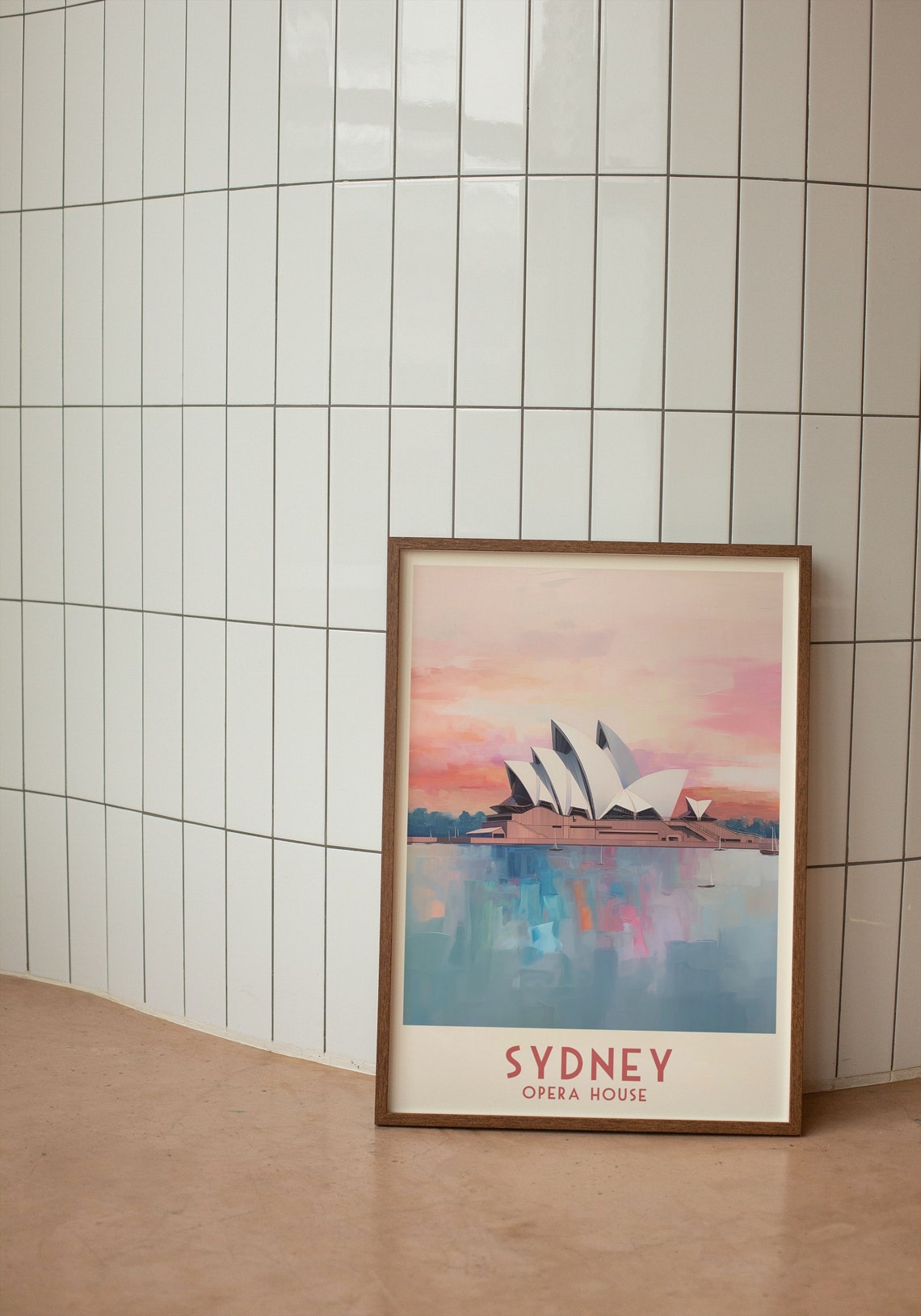 Sydney Opera House Sunset Harbor Reflection Panorama Travel Poster - Image 2