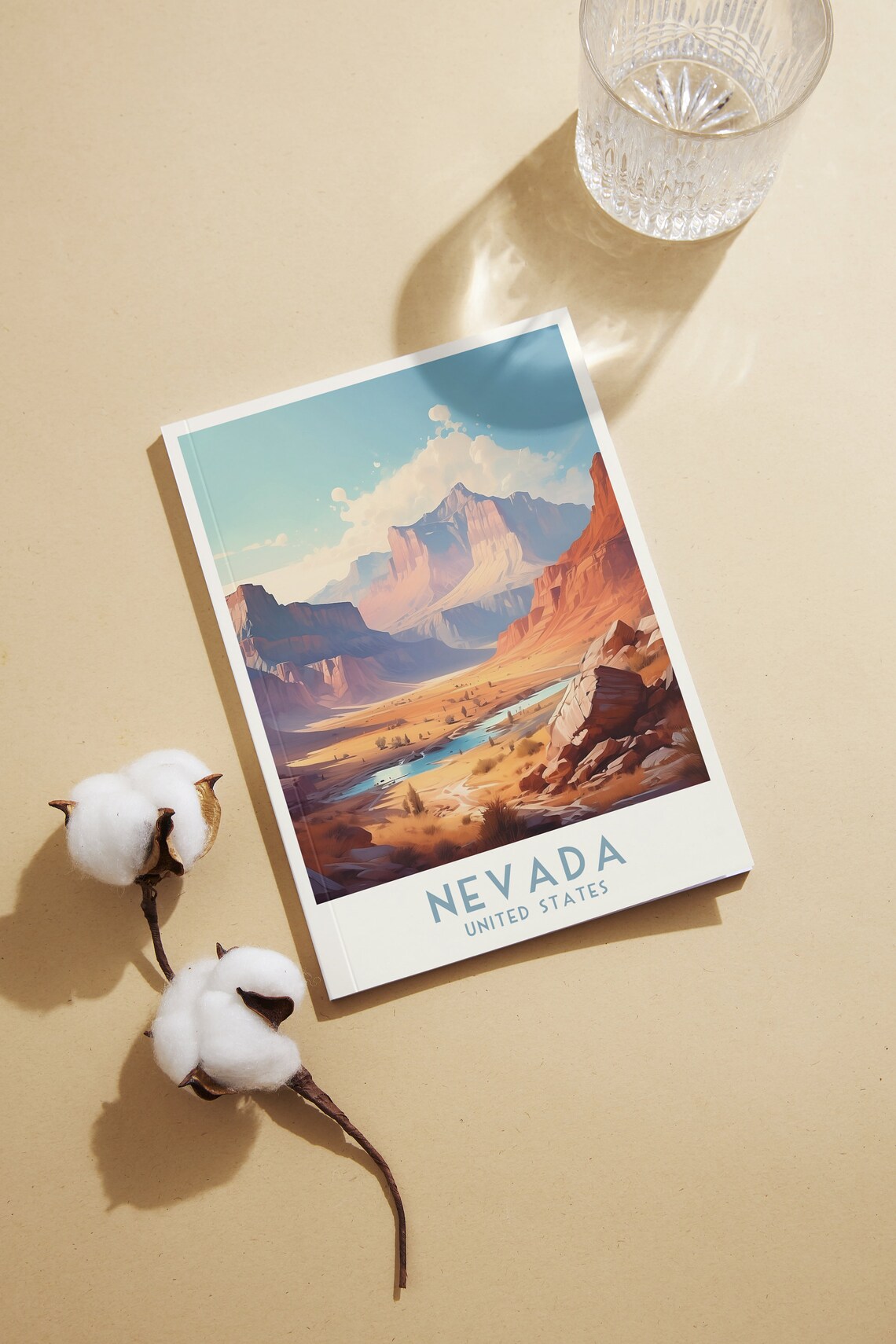 Nevada United States Red Rock Canyon Desert Pool Travel Poster - Image 2