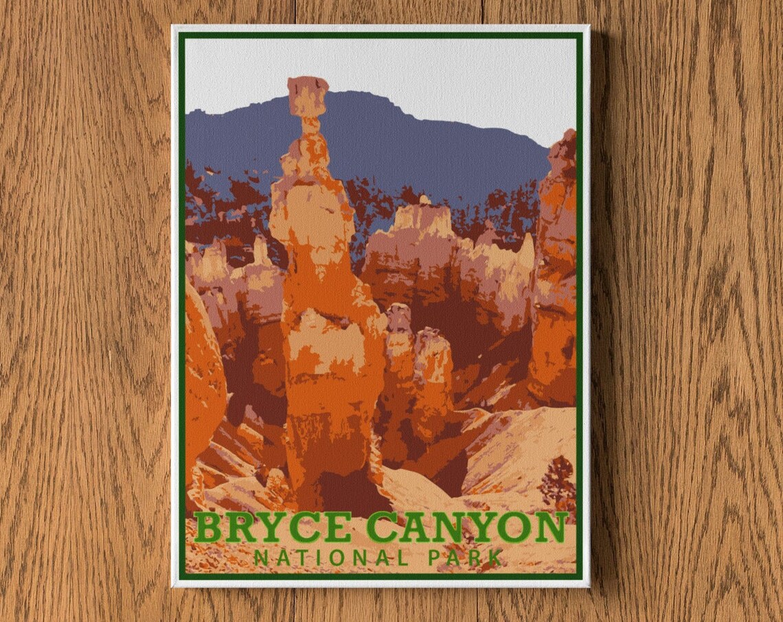 Bryce Canyon National Park Orange Hoodoos Desert Amphitheater Poster