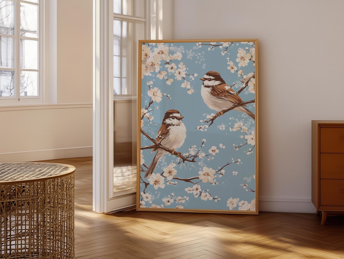 Chinoiserie Birds and Blossoms Floral Art Print - Image 6