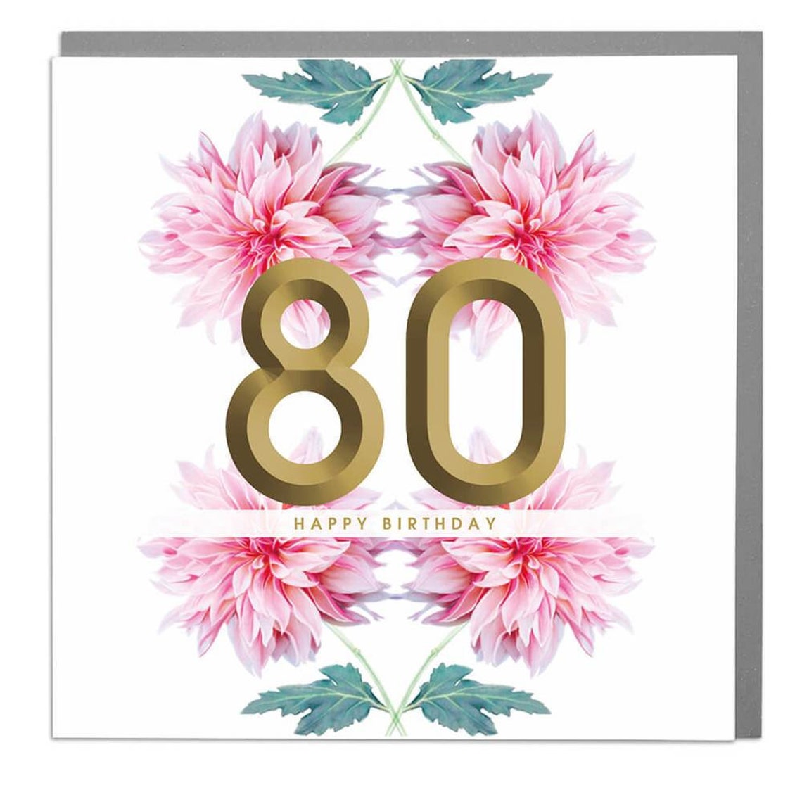 80th Happy Birthday Card