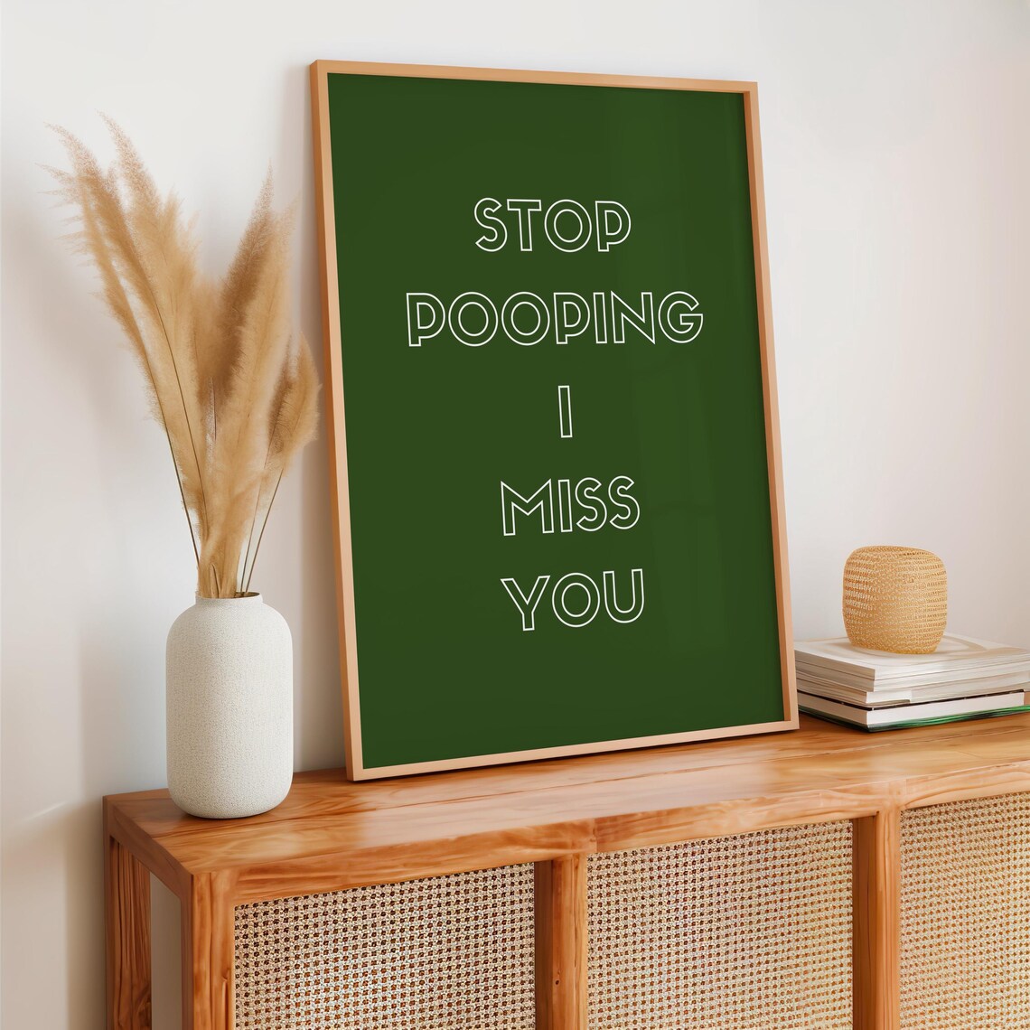 Stop Pooping, I Miss You Funny Bathroom Wall Art - Image 3