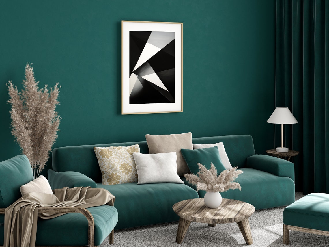 Abstract Geometric Pattern Sophisticated Black And White Art Modern Balance And Harmony Decor Minimalist Artwork - Image 3