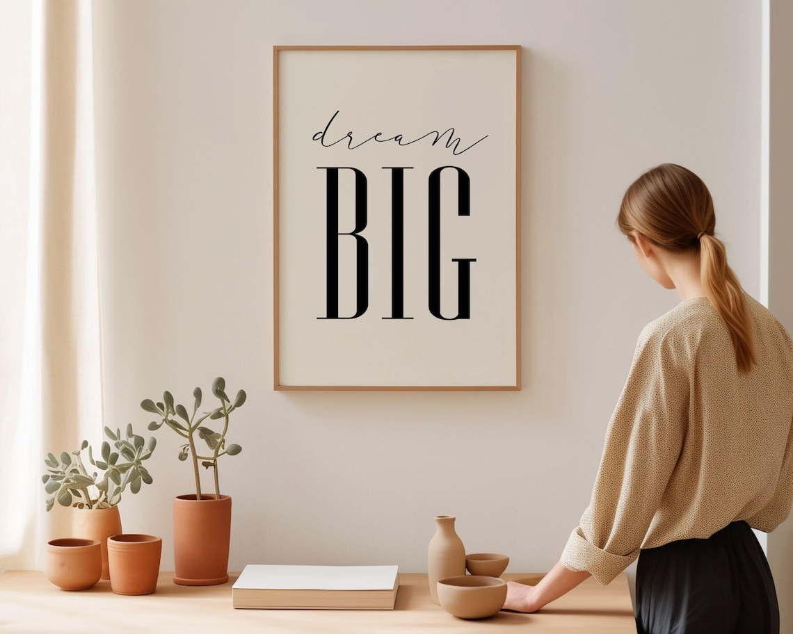 Motivational Black and White Poster, Home Office Art Print - Image 3