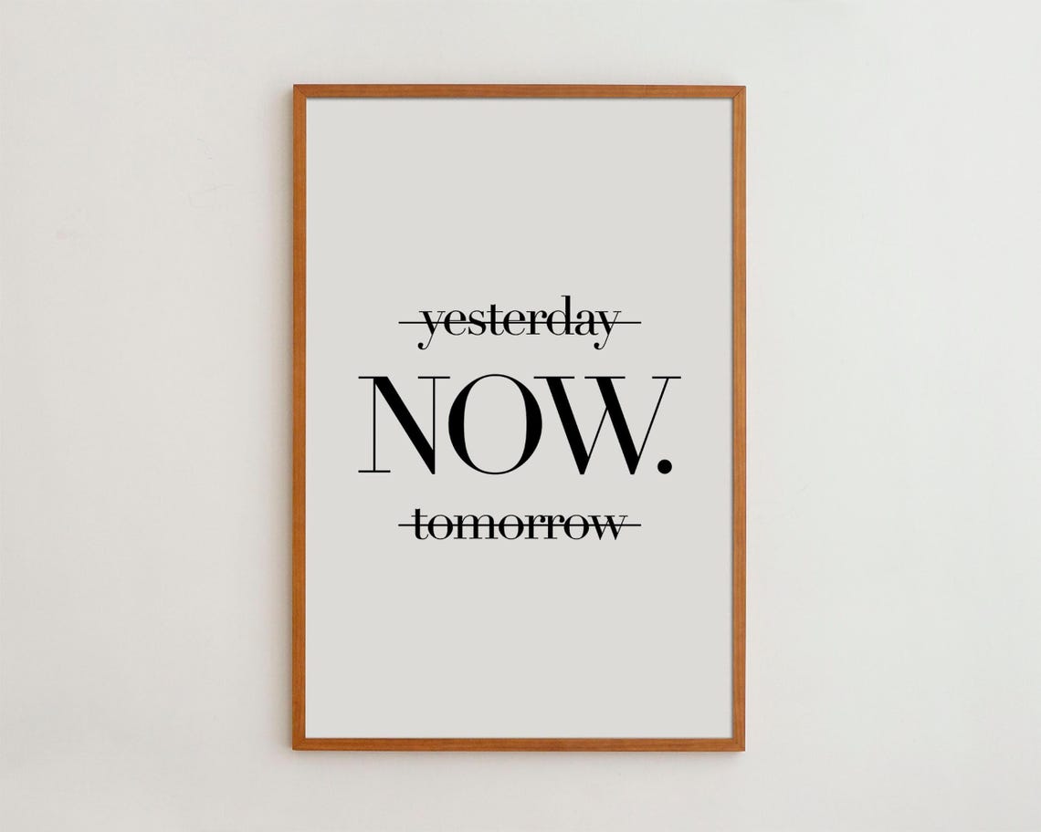 Black And White Typography Poster Print