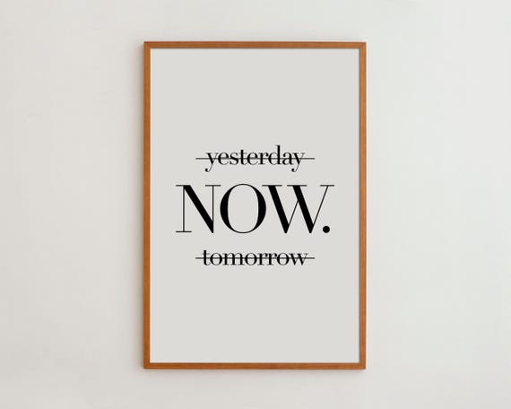Black And White Typography Poster Print