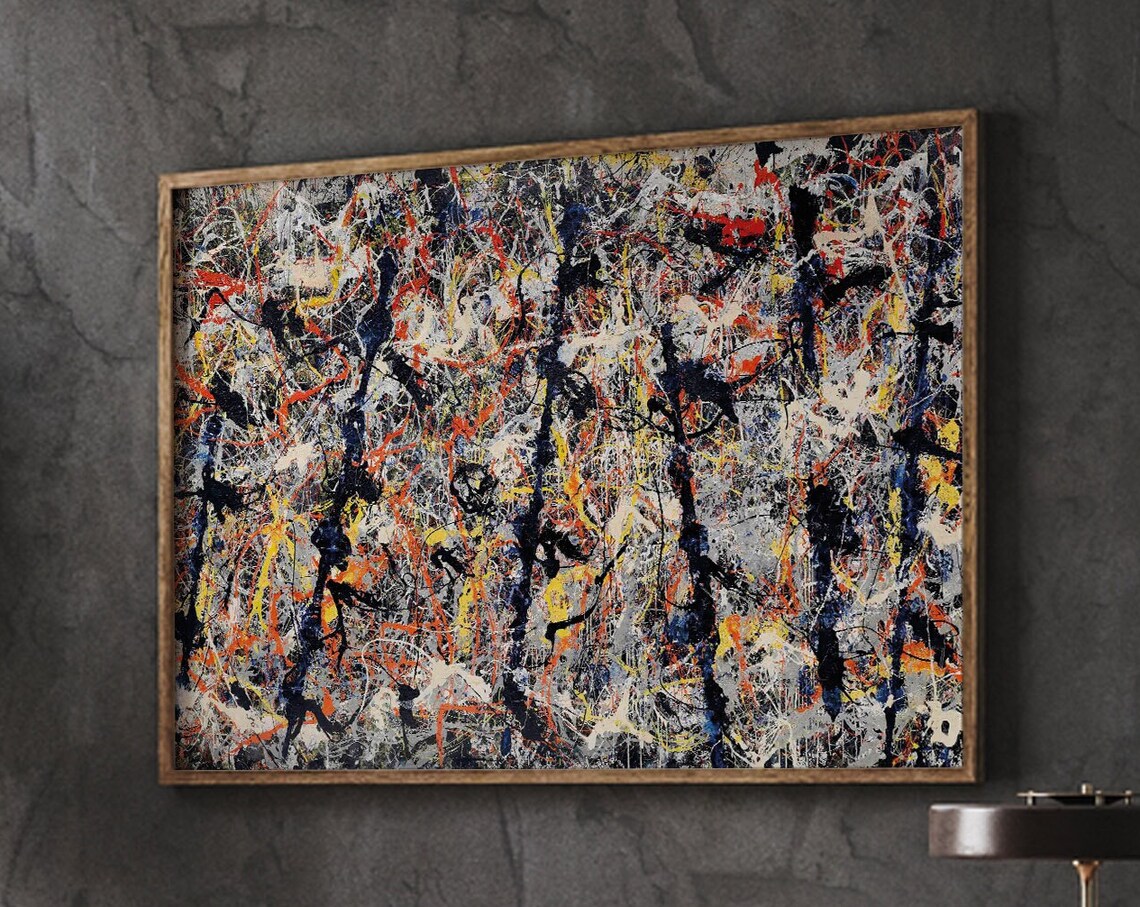 Jackson Pollock Exhibition Poster, Abstract Art Decor