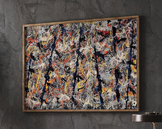 Jackson Pollock Exhibition Poster, Abstract Art Decor