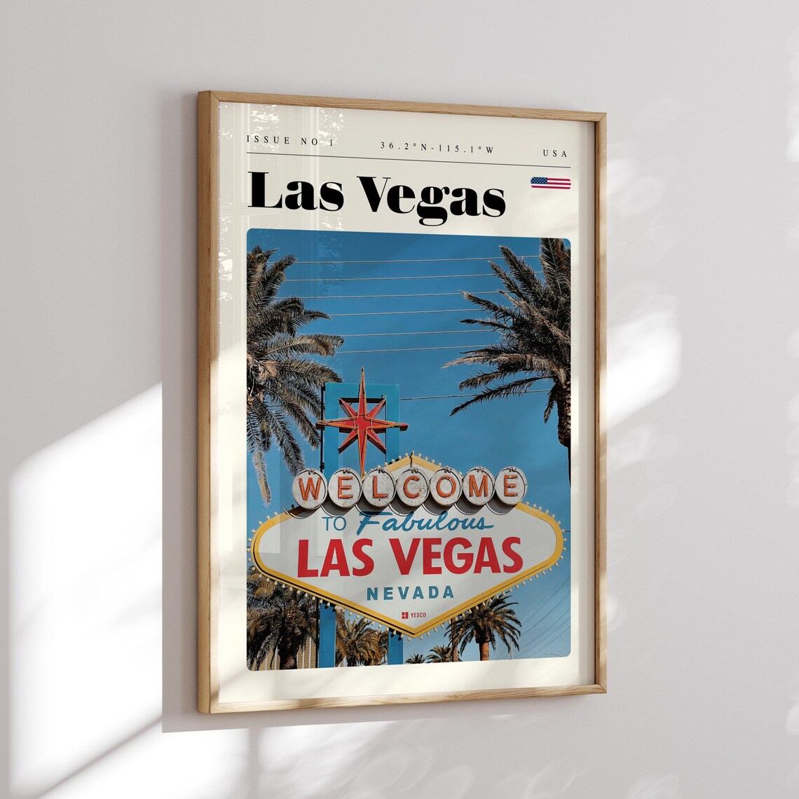 Las Vegas Nevada Famous Welcome Sign Retro Landmark Photo Poster - Image 2