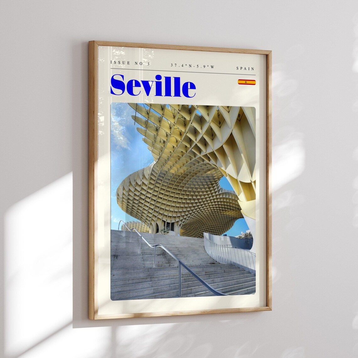 Seville Spain Metropol Parasol Wooden Mushroom Travel Poster - Image 2