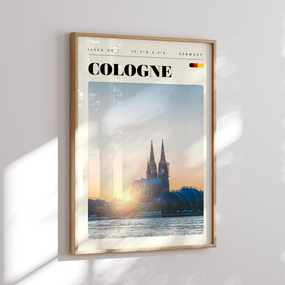 Cologne Cathedral Sunrise Germany Issue 2 Retro Travel Poster - Image 2