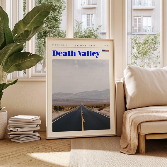 Death Valley National Park Desert Road Photography Travel Poster