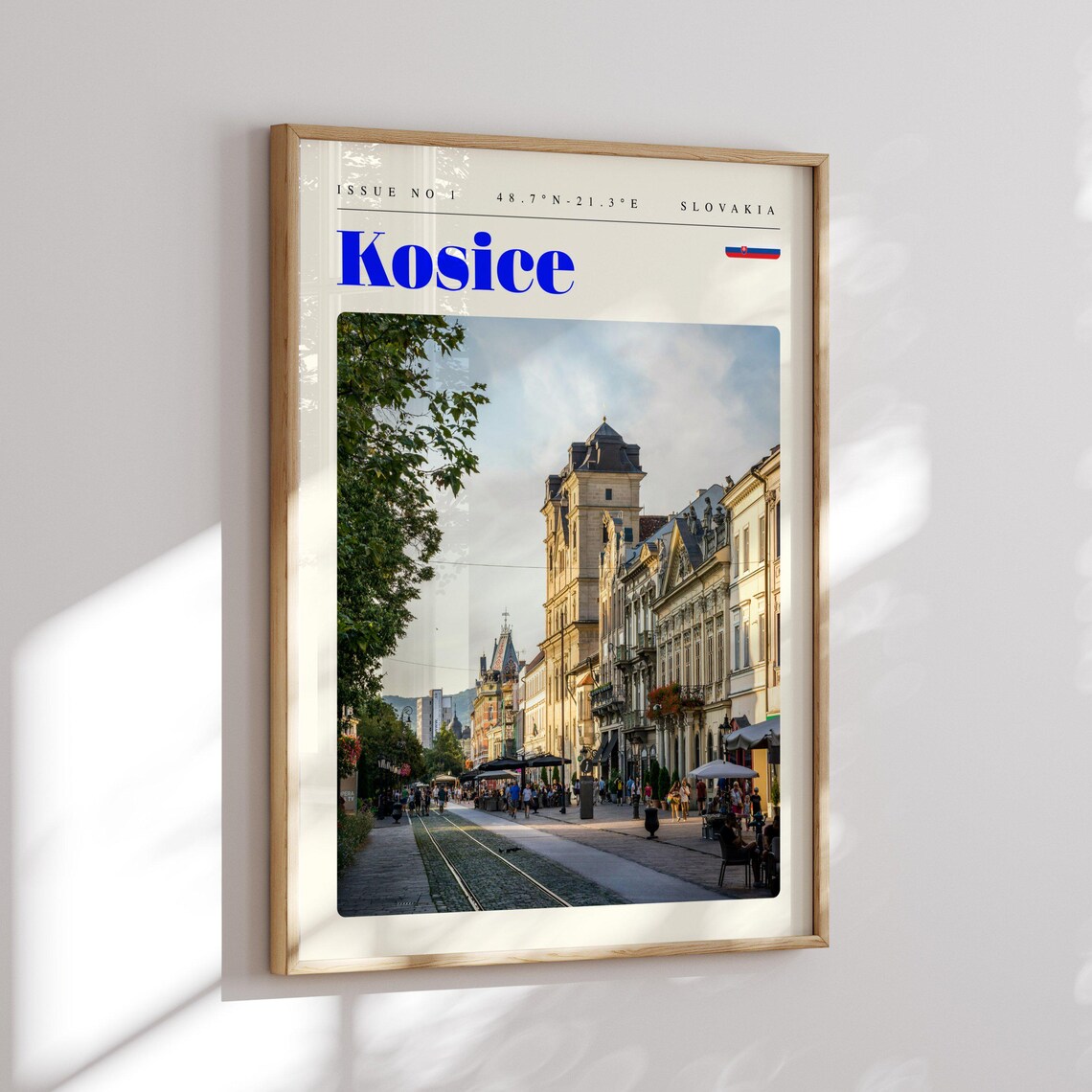 Kosice Slovakia Historic Old Town Street Clock Tower Travel Poster - Image 2