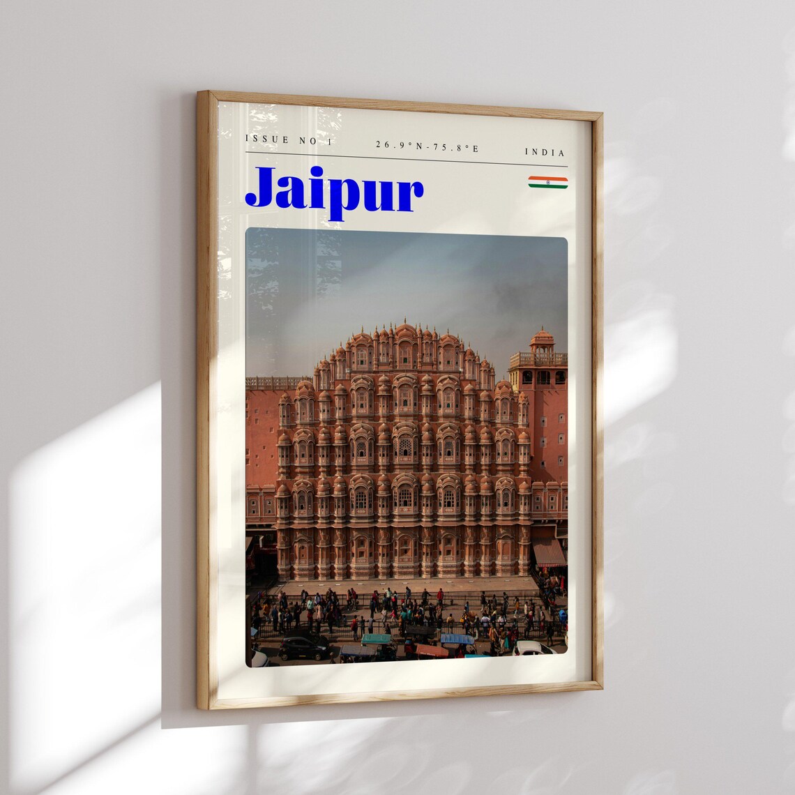 Jaipur India Hawa Mahal Pink Palace Facade Modern Travel Poster - Image 2