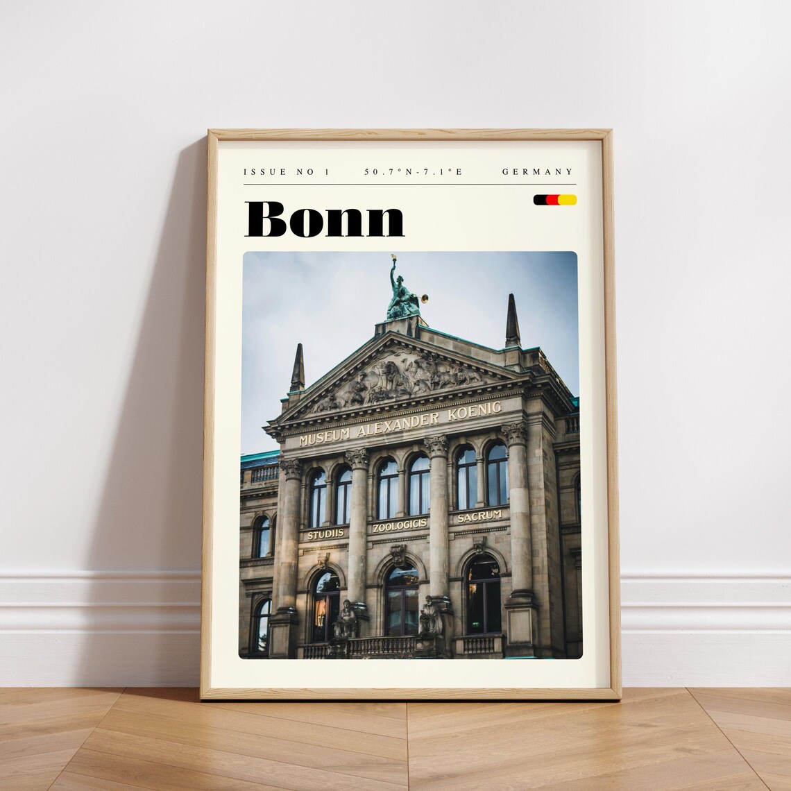 Bonn Germany Historic Museum Alexander Koenig Facade Travel Poster - Image 3
