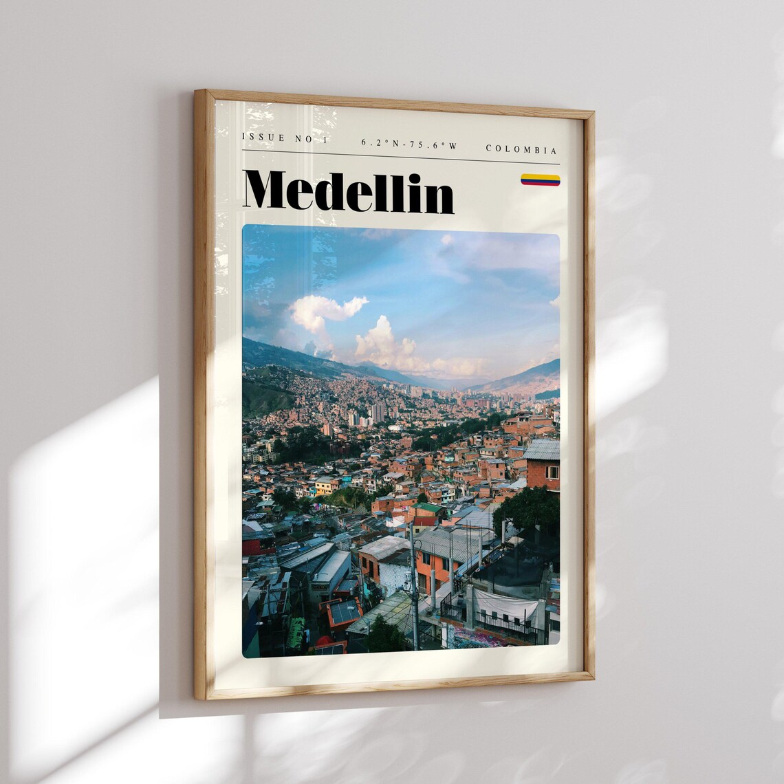 Medellin Hillside Neighborhoods Valley Colombia Travel Poster - Image 2