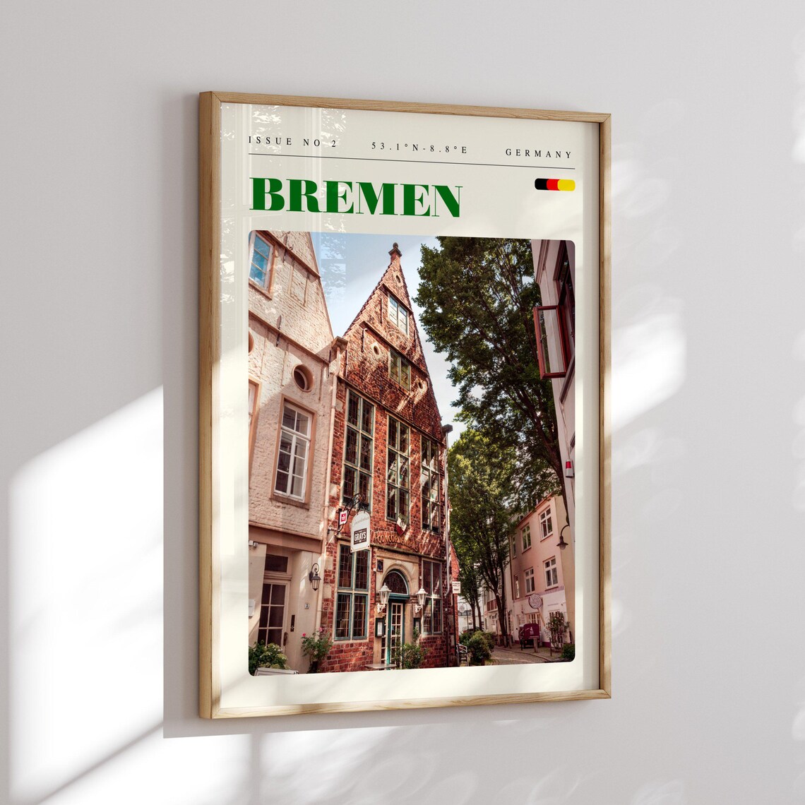 Bremen Germany Historic Brick Lane Travel Photography Poster - Image 2