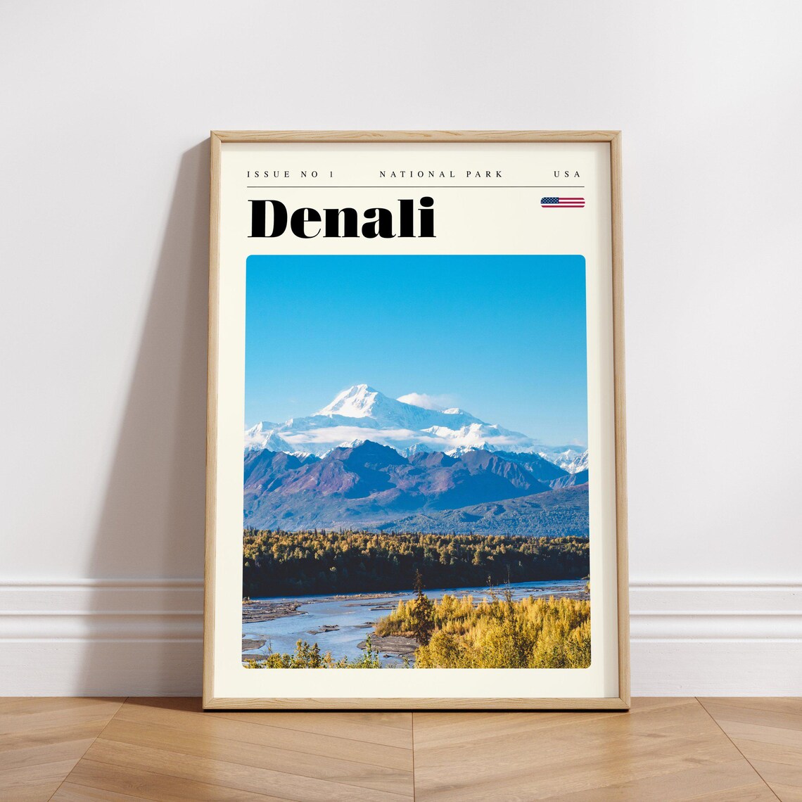 Denali National Park Alaska Snow Mountain Peak Photo Travel Poster - Image 3