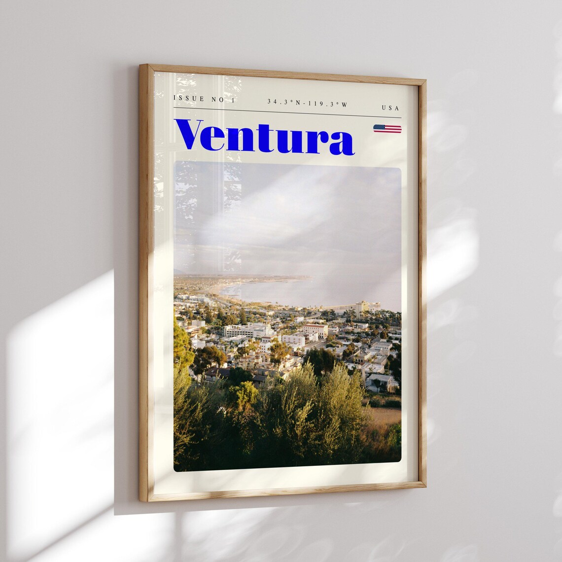 Ventura California USA Coastal Town Beach Aerial Photography Poster - Image 2