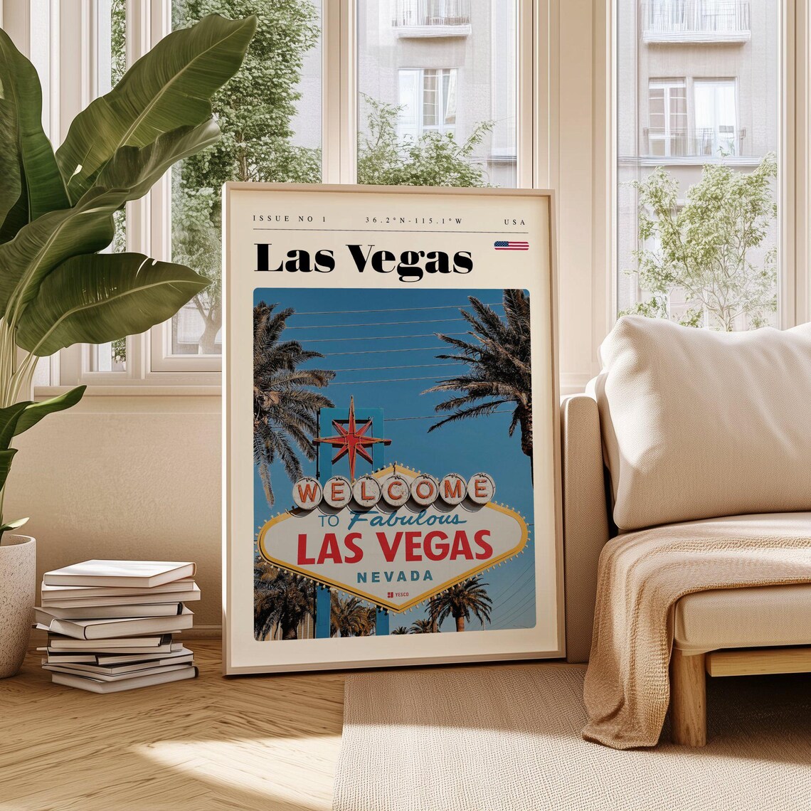 Las Vegas Nevada Famous Welcome Sign Retro Landmark Photo Poster