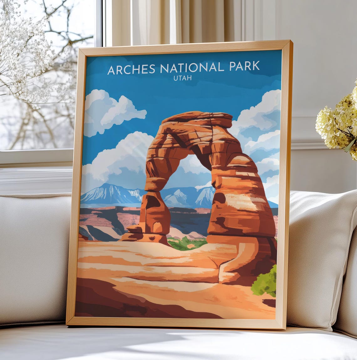 Arches National Park Utah Delicate Arch Vintage Travel Poster