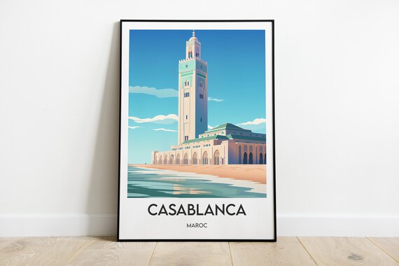 Casablanca Poster Minimalist Travel Poster Interior Decoration Morocco Poster