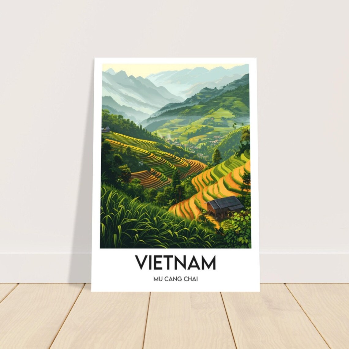 Vietnam Travel Poster, Mu Cang Chai Landscape - Image 2