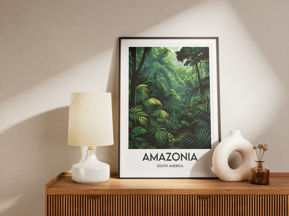 Amazonia South America Rainforest Canopy Jungle Green Poster - Image 2