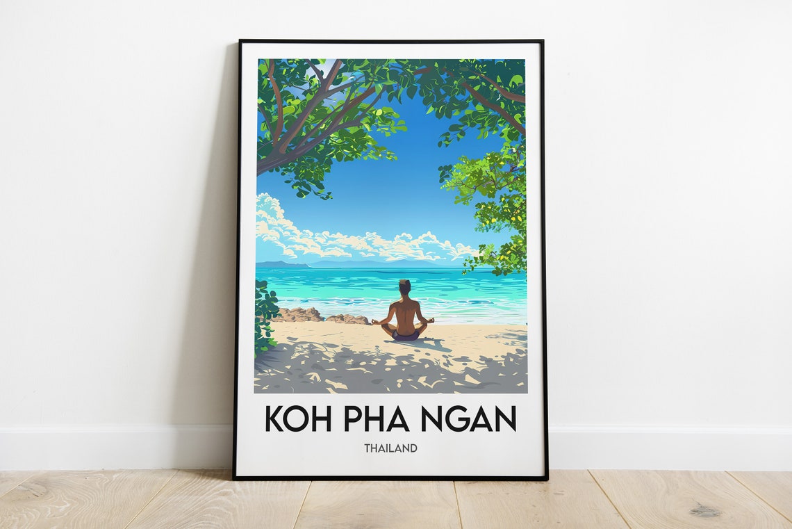 Koh Pha Ngan Thailand Beachfront Meditation Ocean Calm Poster