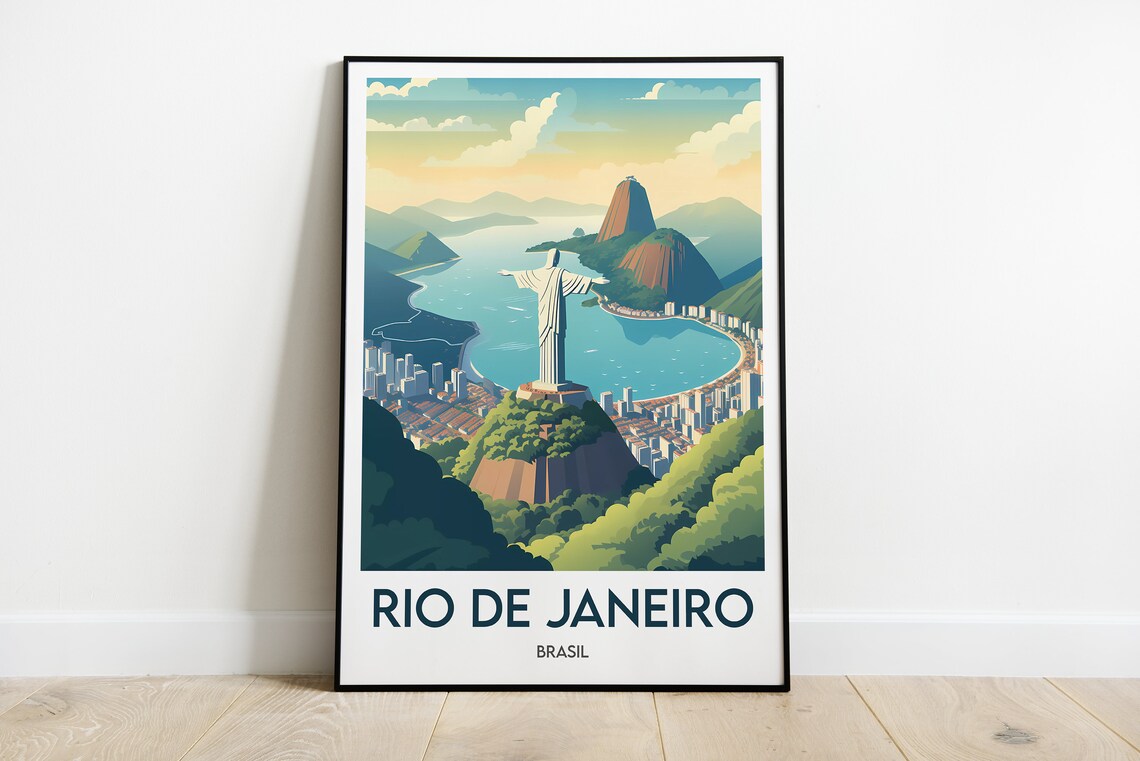 Rio De Janeiro Minimalist Travel Poster, Art Print