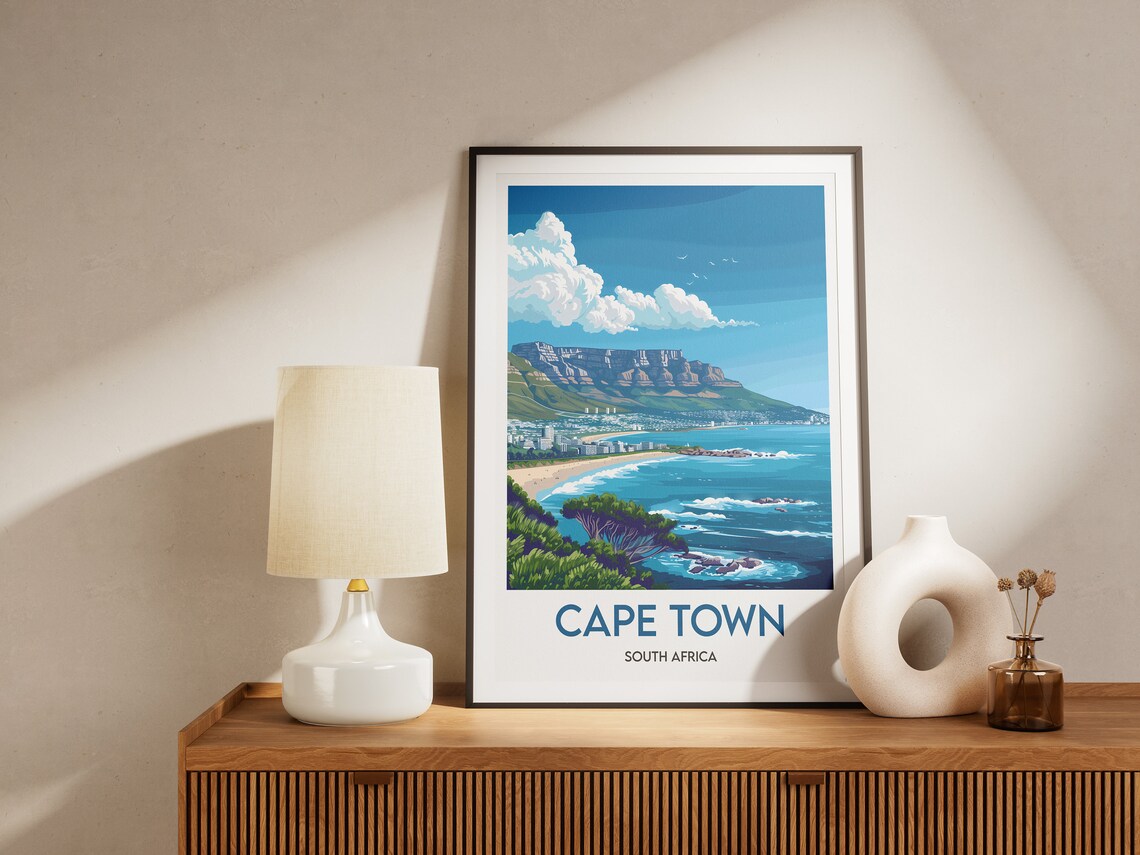 Cape Town South Africa Travel Poster Print - Image 2