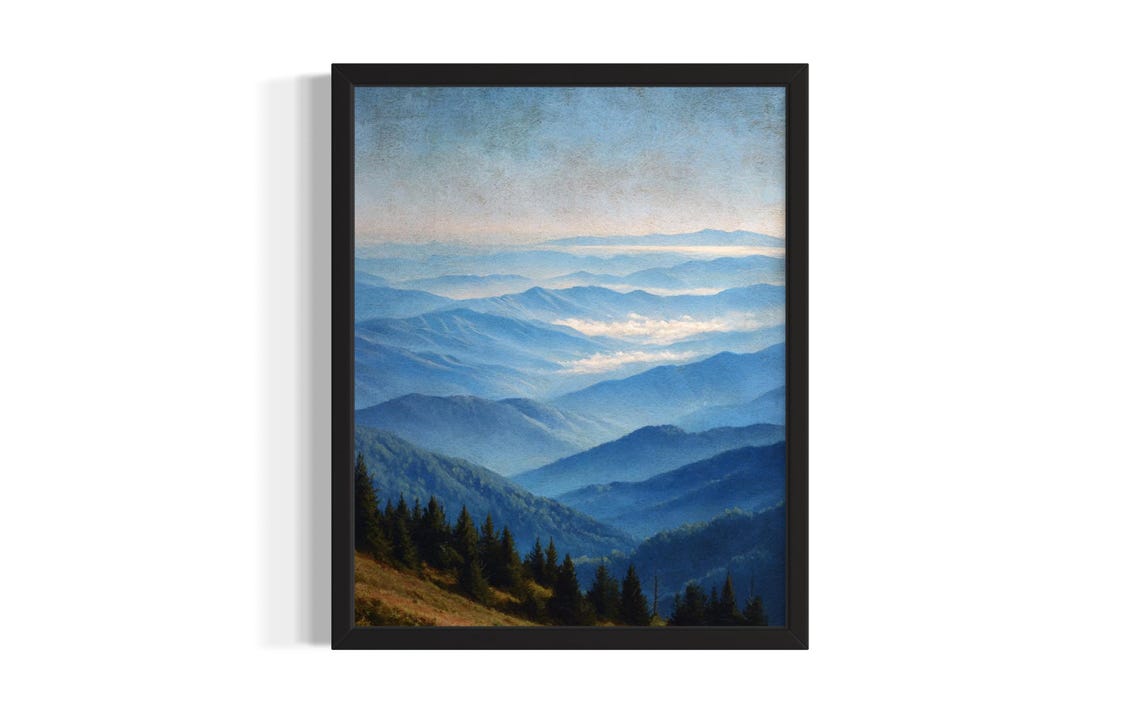 North Carolina Great Smoky Mountains Misty Blue Ridges Poster