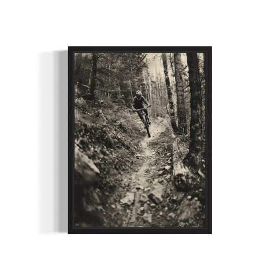 Trail Biking Poster Art Print Vintage Gothic Wall Painting Decor Photo