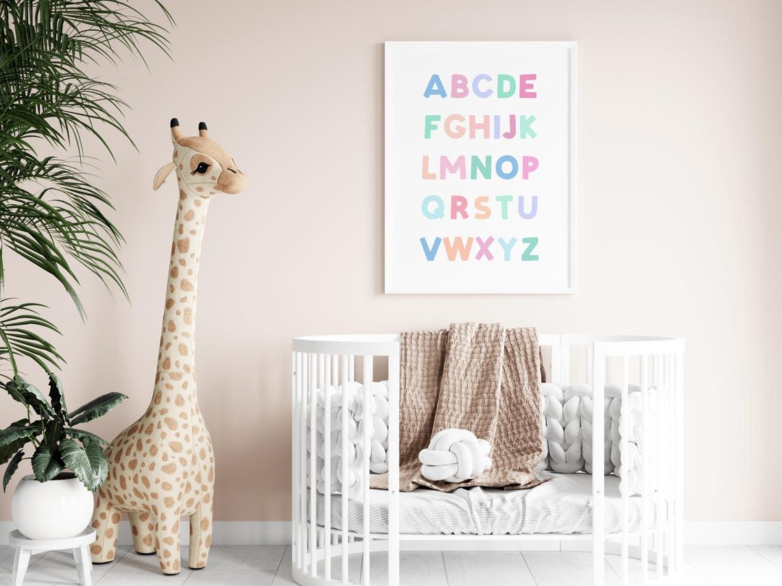 Wall Art Print Alphabet Design Home Decor Wall Decor Nursery Kids Wall Art - Image 2