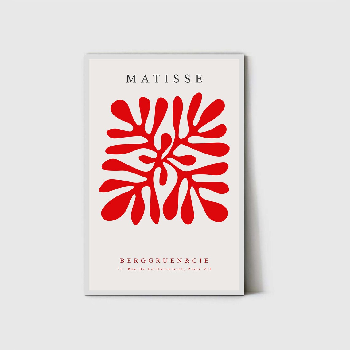 Henri Matisse Red Paper Cutout Flower Berggruen Paris Exhibition Poster - Image 4