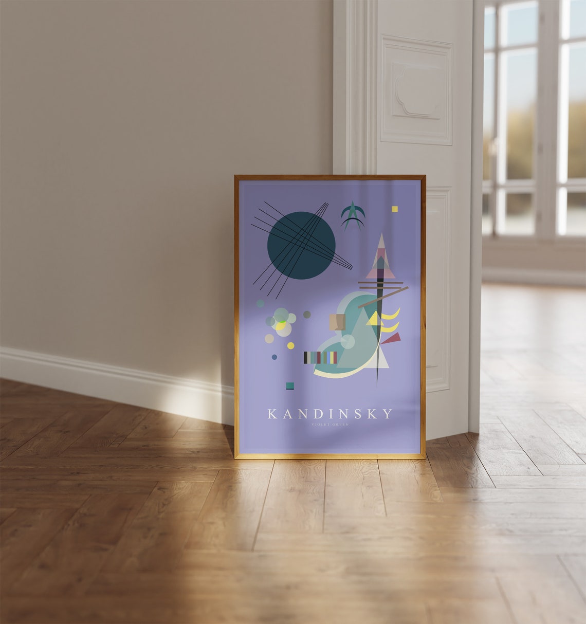 Wassily Kandinsky Violet Green Lavender Abstract Geometric Poster - Image 4