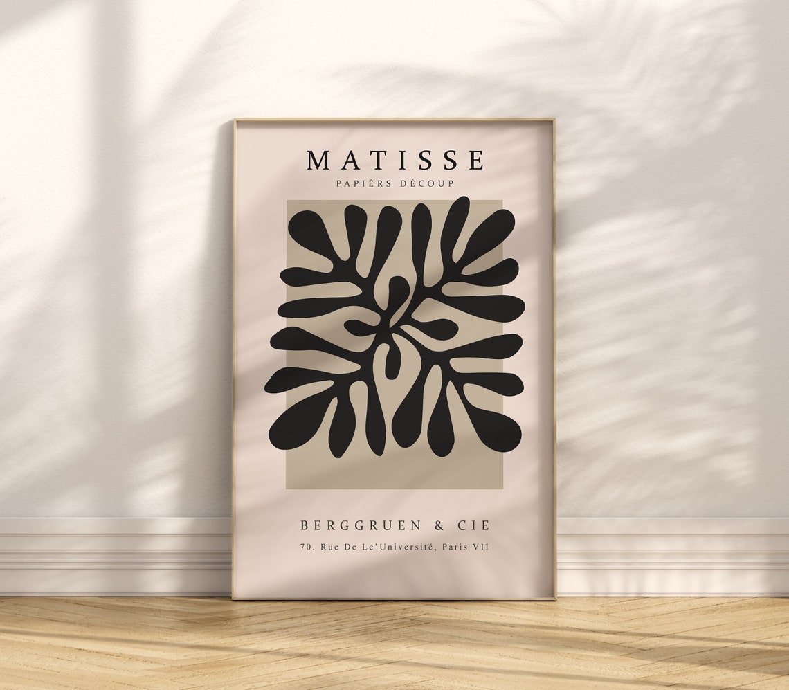 Henri Matisse Papiers Decoupe Black Foliage Berggruen Gallery Poster - Image 4