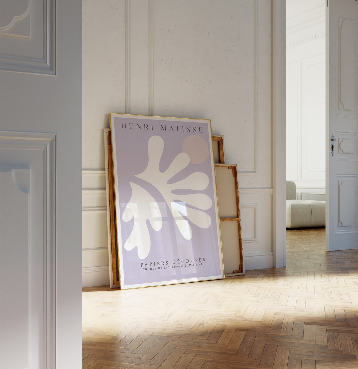 Henri Matisse Papiers Decoupes Lavender Cream Cut Out Leaf Poster - Image 2