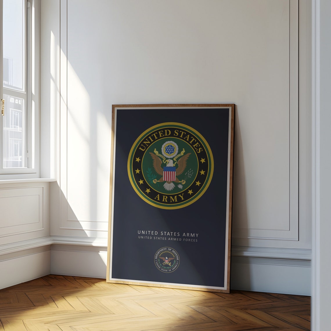 United States Army Official Seal Dark Navy Military Emblem Wall Poster - Image 4
