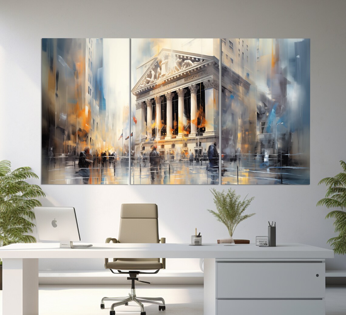 New York Stock Exchange Abstract Art Print, Wall Street - Image 2