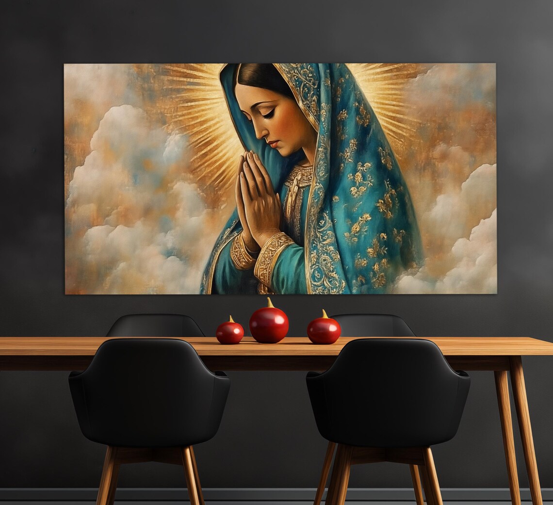 Our Lady Of Guadalupe Vintage Painting Style Art Print - Image 3