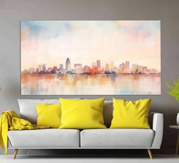 Tulsa Print Neutral Colors Tulsa Painting Abstract Tulsa Wall Art Tulsa Poster Tulsa Art