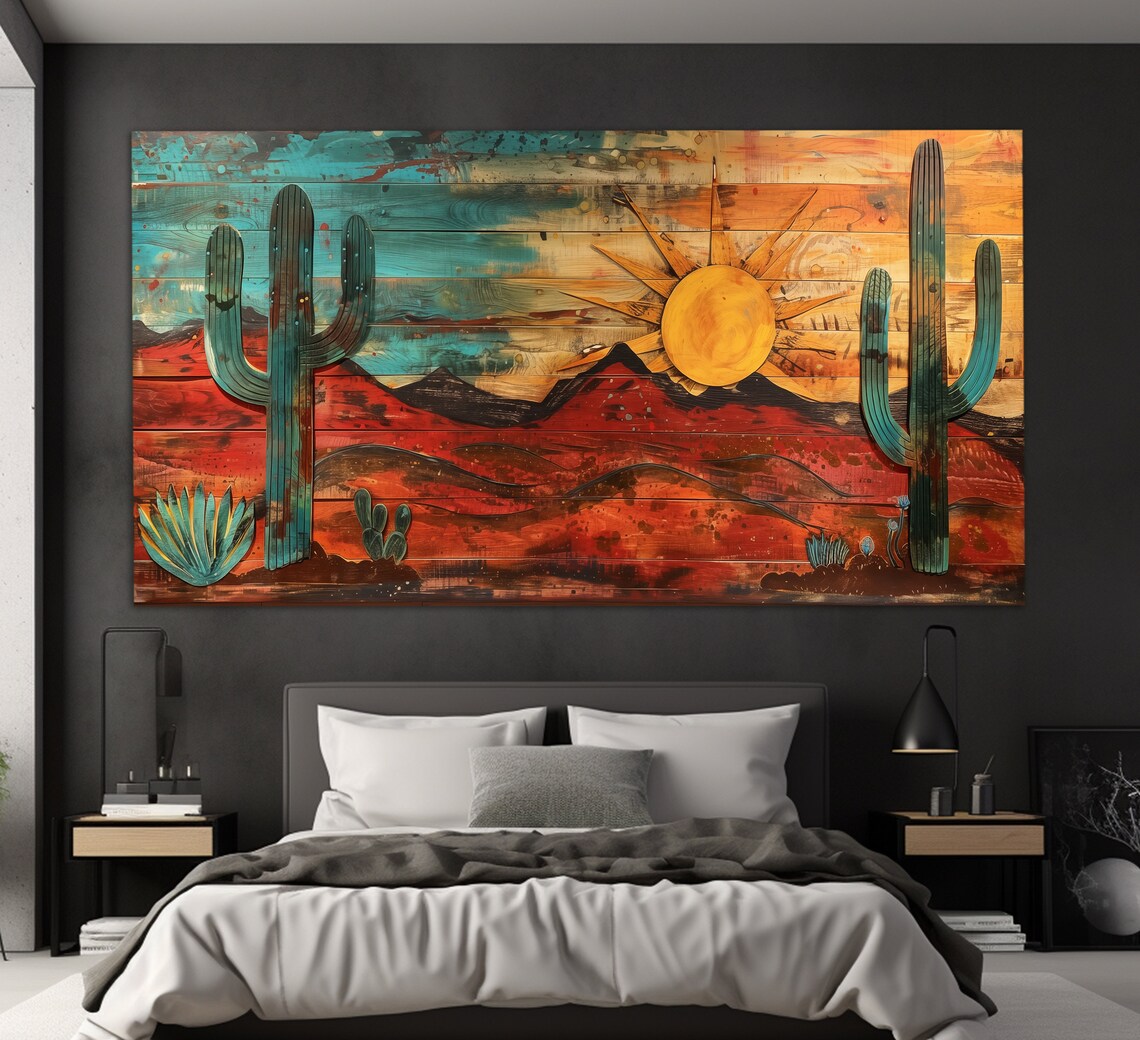 Arizona Boho Vintage Oil Painting Style Art Print