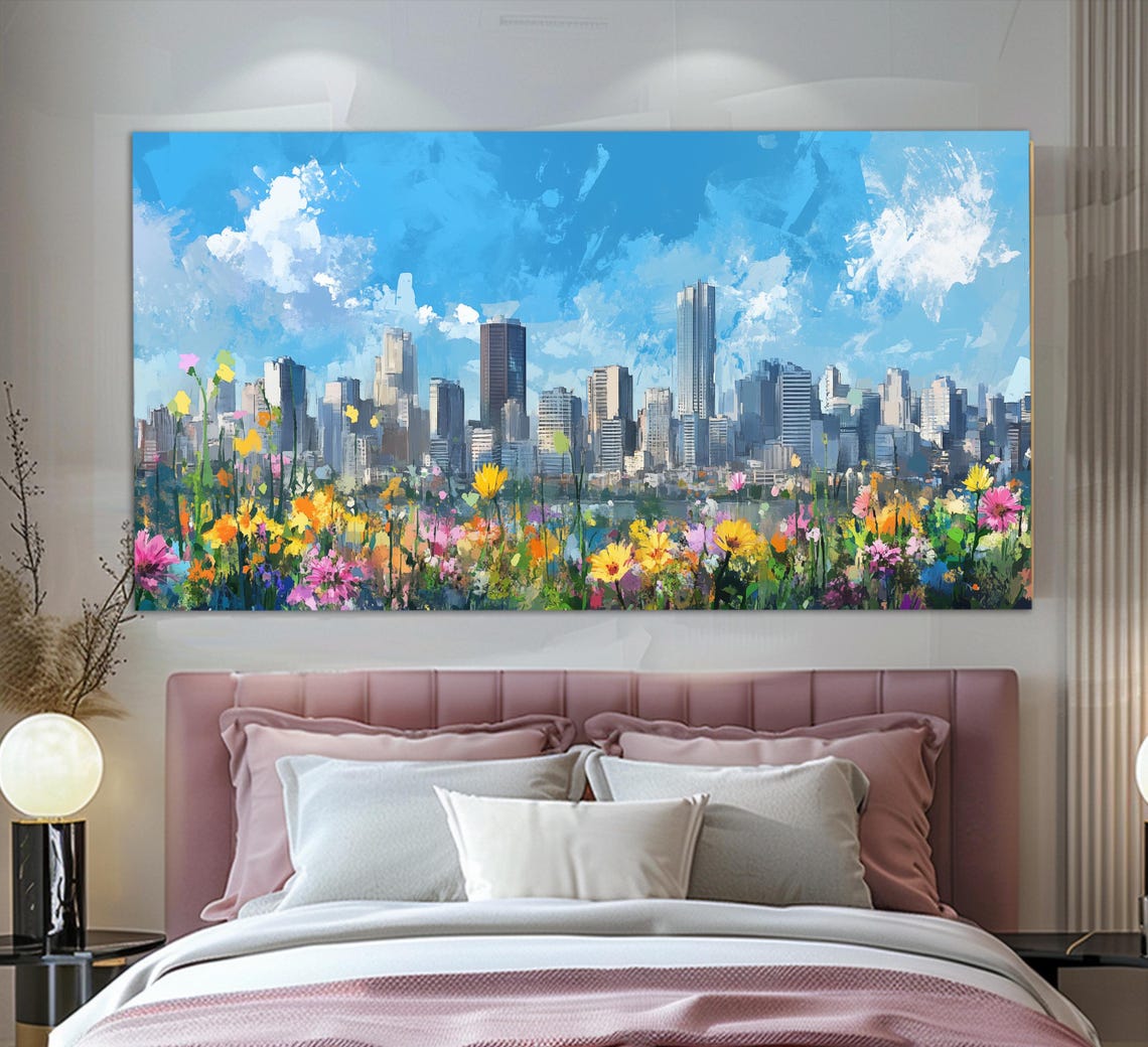 Abstract Sao Paulo Skyline Print Sao Paulo Painting Brazil Wall Art Brazil Painting Brazil Art Sao Paulo Poster