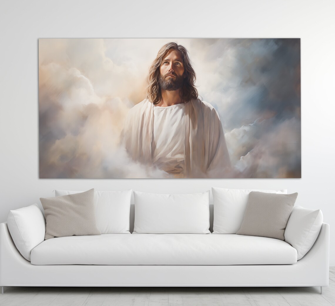 Jesus Christ Vintage Oil Painting Style Print