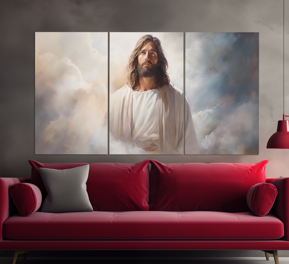 Jesus Christ Vintage Oil Painting Style Print - Image 6
