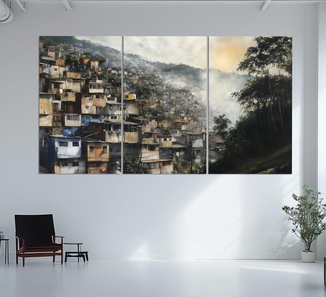 Abstract Caracas Print In An Oil Painting Style Caracas Painting Caracas Wall Art Venezuela Painting Venezuela Print - Image 3