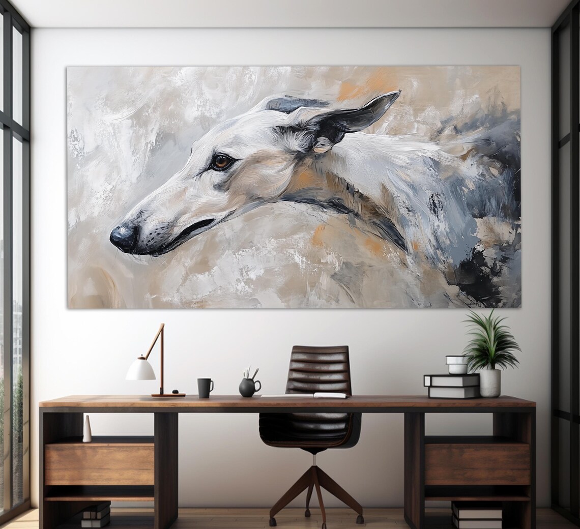 Greyhound Vintage Oil-Painting Style Poster - Image 3